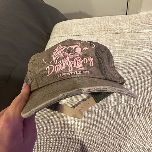 Dairy Boy FISHERMAN TRUCKER HAT PINK CAMO - Picture 8 of 8